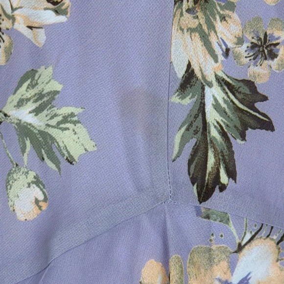 Roz & Ali Purple Floral Sleeveless Cowl Neck Midi Dress Size 14 Fairy Whimsy Y2K - Picture 6 of 16